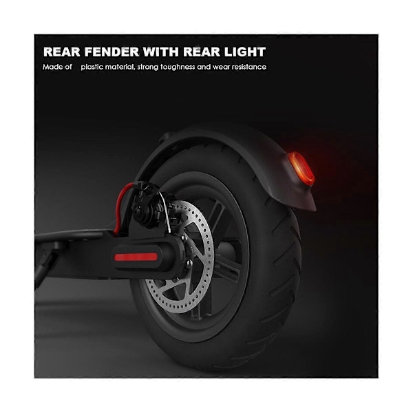 Elektrisk Scooter Bakre Stänkskärm + Baklampa, Scooter Skateboard Delar E Scooter Tillbehör