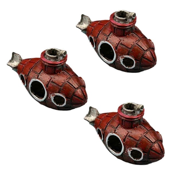 Resin Ubåds Ornamenter, Fisk & Reje Skjul Landskabspleje Tilbehør, Egnet til Akvarium Fis