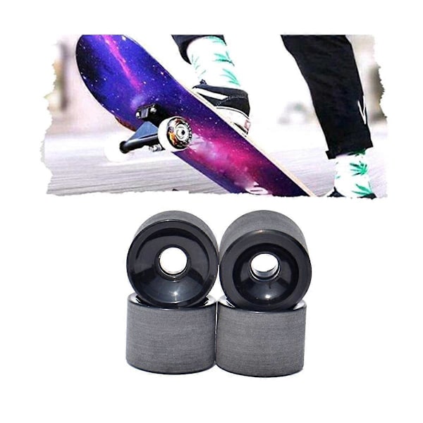 4 st 70x51mm Surf Skateboard Hjul Longboard Lågt Ljud Slitstarka Väg Skating med Verktyg