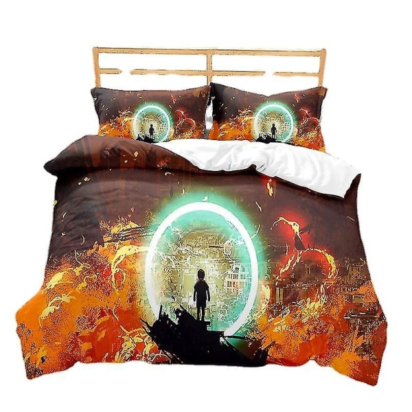 Galaxy Space Dynetrekk King Size, Star Wars Ytre Rom Sengetøy Sett Dynetrekk For Gutter, Mørk Stjernehimmel Dynetrekk Q style 5 240*220three-piecesuit