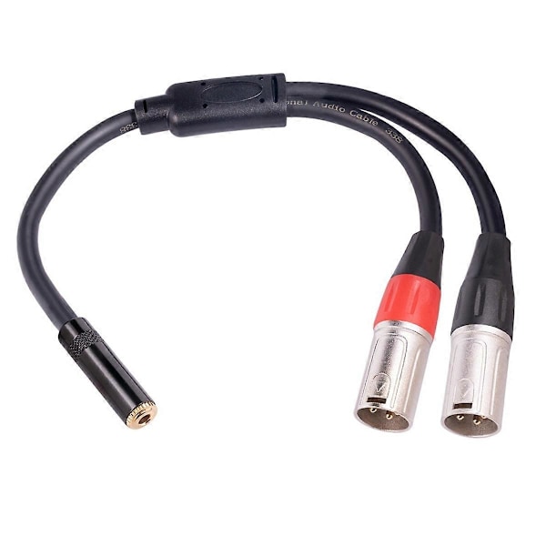 3,5 mm:n stereonaarasliitin kaksois-XLR 3-nastainen urosliitin Y-jakokaapeli