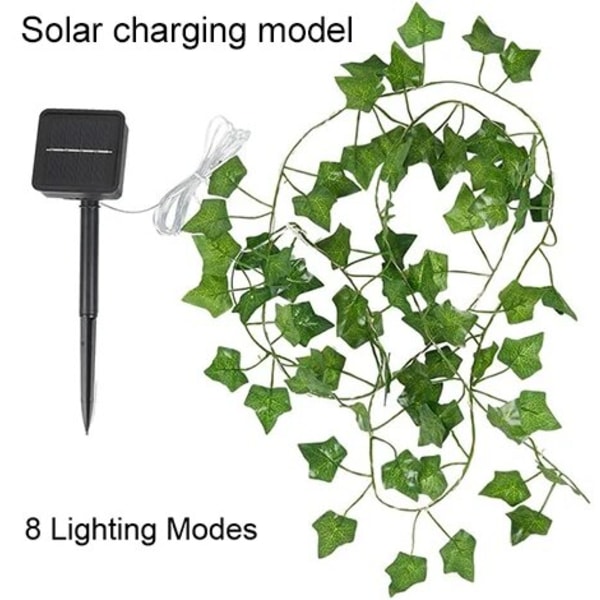 Solar utomhus vattentät LED-lampor snöre trädgårdsväxter rotting träd löv Bröllop jul semester dekoration koppartråd lig Solar - 10m 100LED