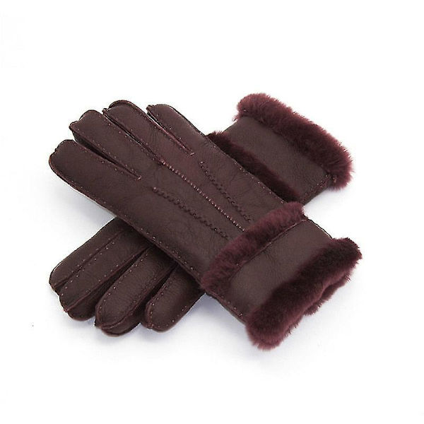 Vinterhandsker i fåreskind til kvinder og mænd, ægte cashmere pels, varme Style6