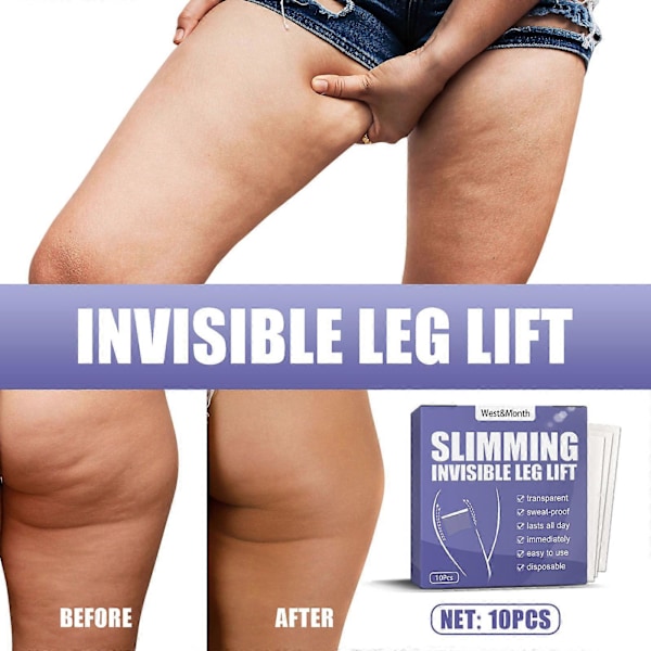 20 STK Lår Løft Tape - Usynlig Ben Løft Sticker, Øjeblikkelig Fastgørende Lår Patch, Glat Cellulite Patches til Lår, Benstrammende Tape Form