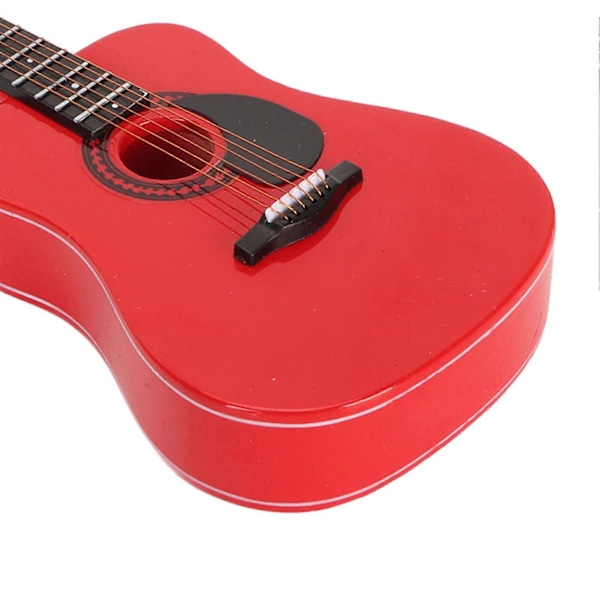 Miniatyr Elektrisk Gitar Modell Livaktig Delikat Tre Gitar Ornament for Jul Bursdagsfest