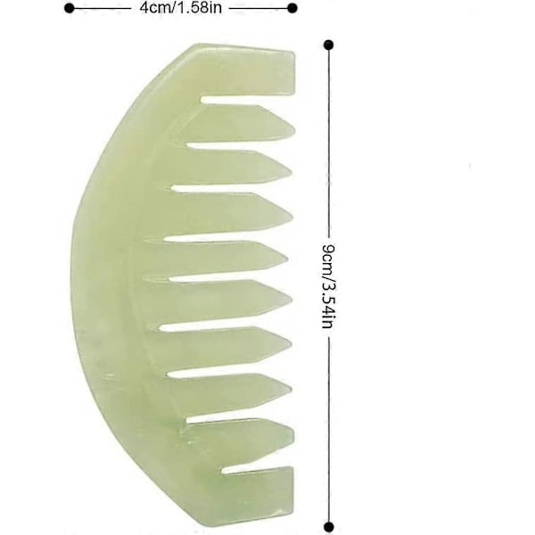 Jade Sten Massagekam Traditionell Naturlig Jade Massager Akupunktur Huvudterapi Triggerpunktsbehandling