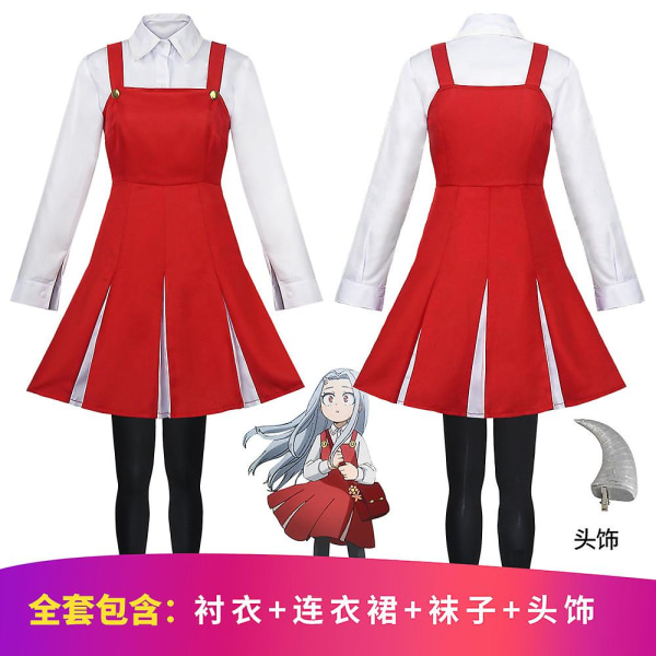 Eri Cosplay Kostym Skoluniform Klänning Halloween Outfit XXL