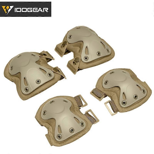 Taktiska Knäskydd & Armbågsskydd Set Knäskydd Airsoft Jakt Knä Armbågsskydd 6914