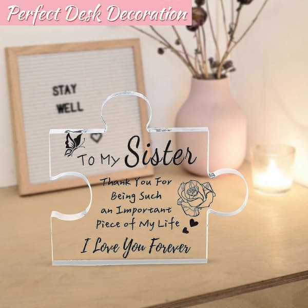 Dotter Söt Present, Graverad Akrylblock Pussel Dotterpresent Till Mamma Och Pappa