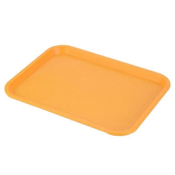 45x35cm Rektangulär Snabbmatsbricka Hotell Restaurang PP Serveringsbricka, Storlek L (BPA-fri, Ej FDA-certifierad) Yellow