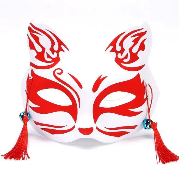 Halvmaske Kattefjes Rev Maske Gutter Og Jenter Fest Danseforestilling Rekvisitter Salgsbod Engros Tremolo Japansk Antikk Red Eight