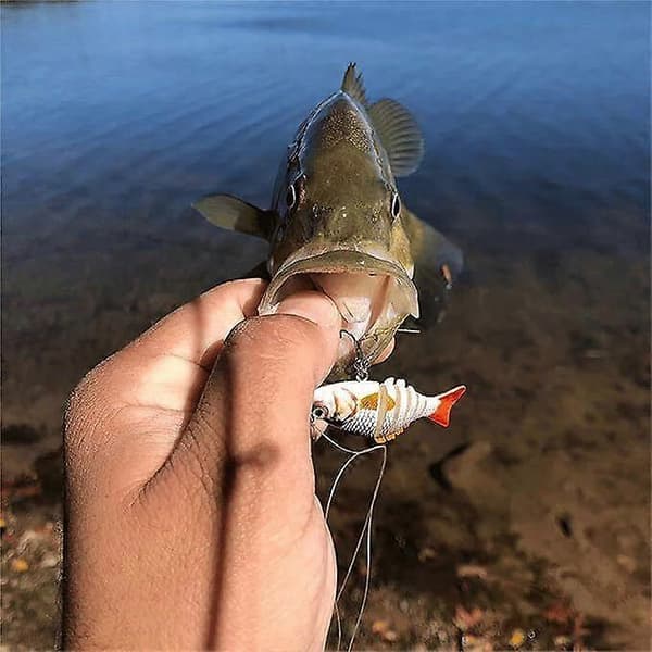 Micro Leddelt Swimbaits, Micro Leddelt Swimbaits til Crappie, Langsomt Synkende Lokkemad