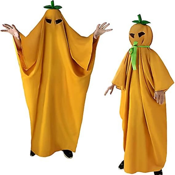 Rolig Pumpadräkt Cape, Pumpahuvud Cosplay Kostym, Pumpa Vuxen Barn Kostym Cape För Halloween Karnevalsfest xl