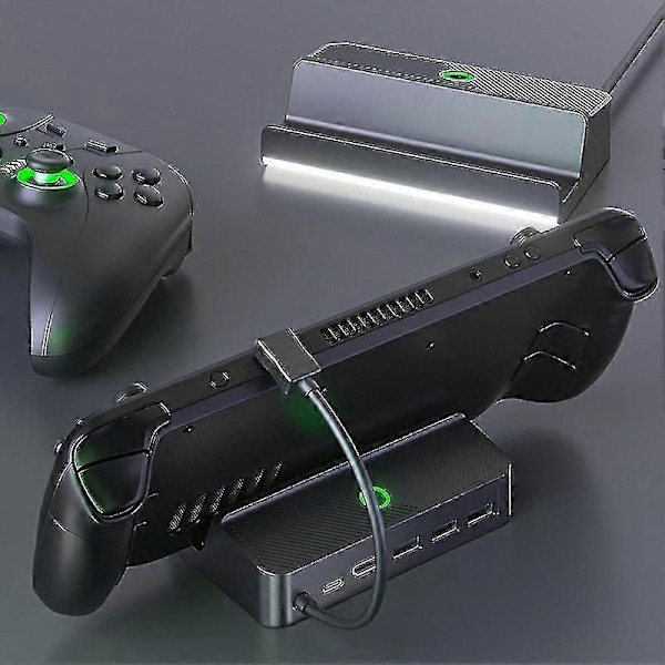 Steam Deck Dock 6-i-1 Steam Deck Dockningsstation Ställ Tillbehör 3*usb 3.0 Hdmi 4k@60hz Gigabit Ethernet 1000mbps Pd 60w Hub g20242407672