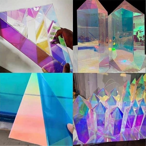 Iriserende akrylfliser Holografisk effekt Mosaikkdekor 2X2cm 200pcs