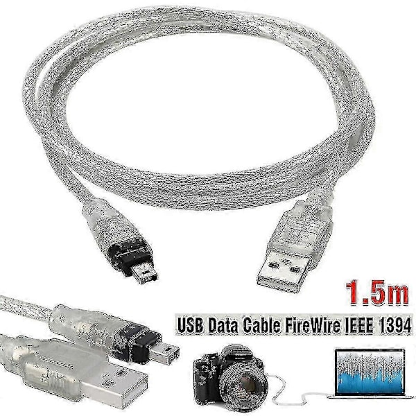 For Mini DV Minidv USB Datakabel Firewire IEEE 1394 HDV Videokamera til redigering PC 2024-Ny