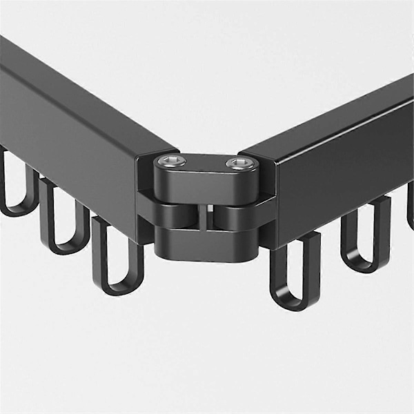 Väggmonterat Fällbart Klädställ i Aluminiumlegering Perfekt För Balkong Sovrum Kök Vardagsrum B Svart