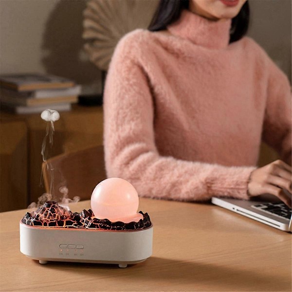 Volcano Luftfukter Husholdning Stor Tåke Desktop Luftfukter Soverom Nattlys Luftfukter