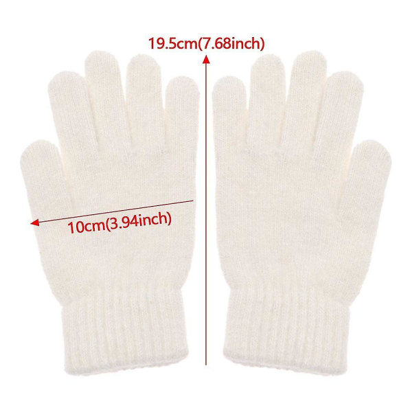 1 par Vinter Elastiska Ull Cashmere Cykelkörhandskar Fullfingerhandskar S-l M