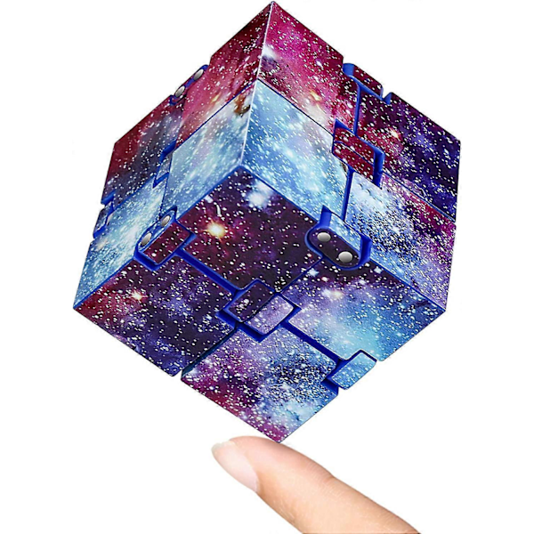 Infinity Cube Fidget Leksak Stressreducerande Fidgeting Spel för Barn och Vuxna, Söt Mini Unik Pryl för Ångestlindring och Döda Tid (Stjärnklar Himmel)