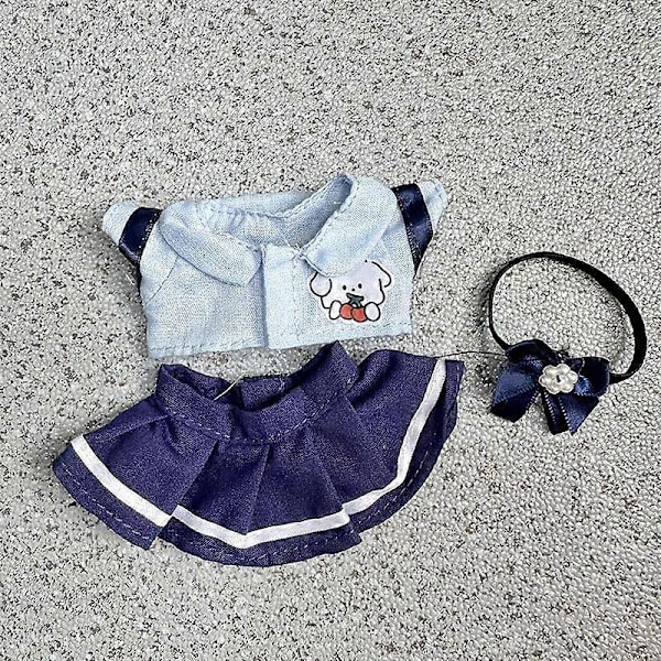 Mini Plysdukke Tøj Outfit Tilbehør Til Labubu V1 V2 Idol Dukker alfabet Tøj Gave 13