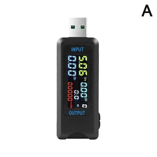 .UK-USB Type-C Digital Strømkapacitetstester Spændingsstrømmåler ^uk| usb