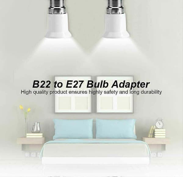 B22 - E27 lampun sovitin B22 - Edison-ruuvi E27 lampun muunninpidike valopistorasian sovitin lampunpidike valaistusosat 2pcs