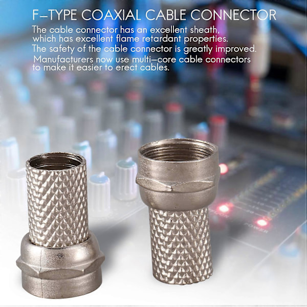 20 st CCTV RG6 F-Typ Twist-On Koax Koaxialkabel RF-kontakt Hane