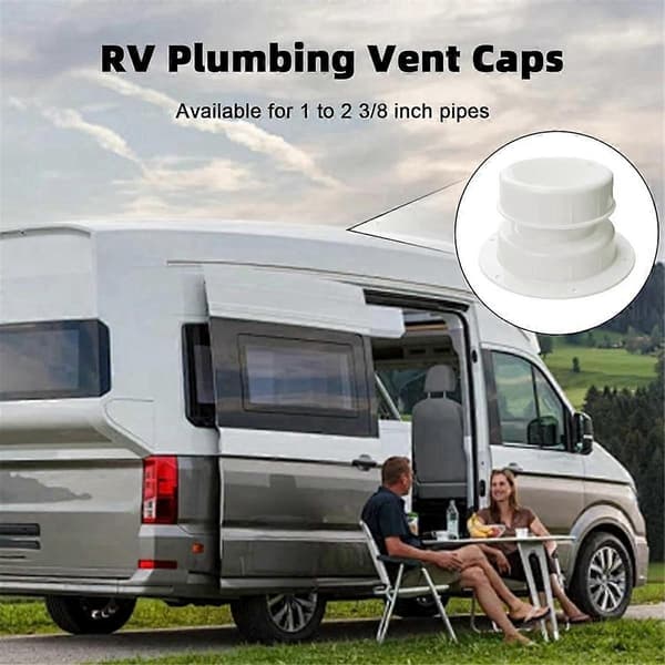 Hvite RV Rørlegger Ventilasjonshetter Sett 2 stk. Tilhenger Bobiler Ventilasjonshette Tak Avløpsventil Dekselhetter for 1 til 2