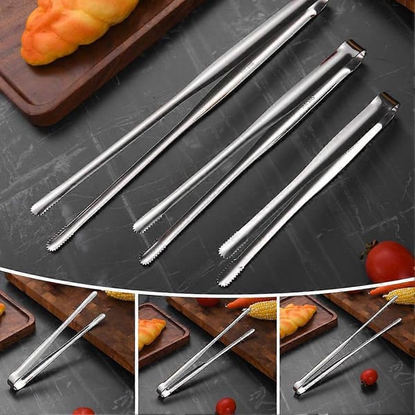 Grillklemme i rustfritt stål Grill- og BBQ-klemme Multifunksjonell matklemme S