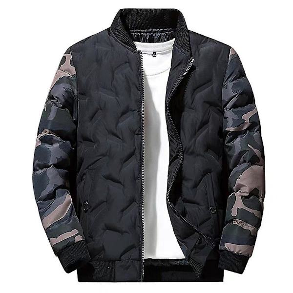 Herre Vinterjakker og Frakker Overtøj Camouflage Bomberjakke Herre Vindjakke Tyk Varm Herre Parkaer Militær L