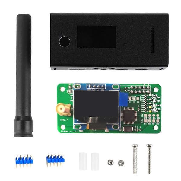 Version 1.7 Simplex Hotspot UHF VHF Antenn +OLED+Fodral Stöd P25 DMR för Hotspot