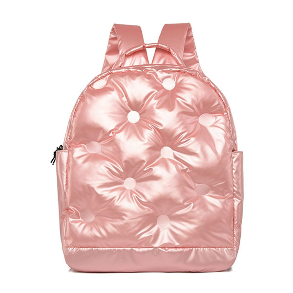 Svart Rosa Vit Mjuk Bekväm Vardagsryggsäck pink style 1