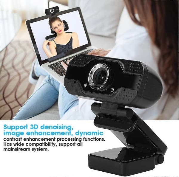 1080P Desktop Computer Kamera HD Webcam USB Online Webcam med Mikrofon til Videoopkald Con