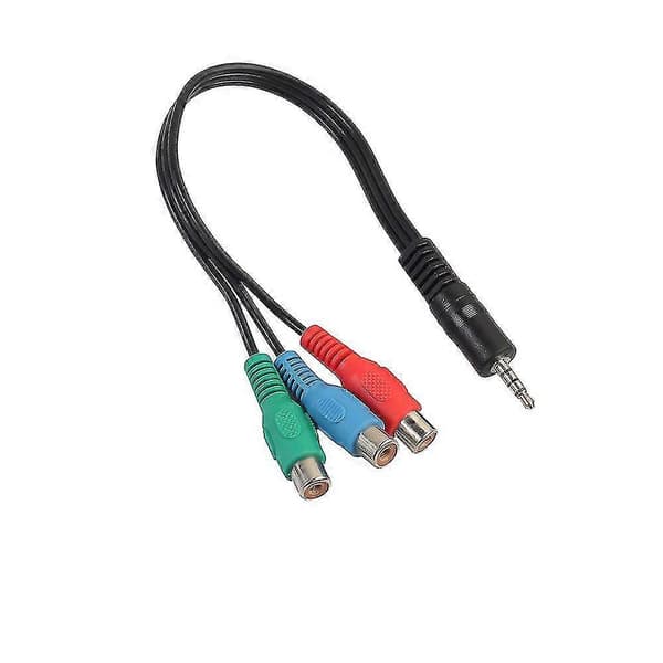 3,5 mm Aux til RCA Komponent Grøn Blå Rød Ypbpr RCA Adapterkabel