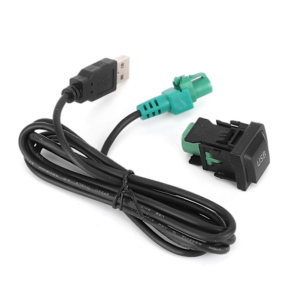 Stereo USB-kabeladapter med knapp för CD-spelare Radio DC 12V Universal Anslutningskabel