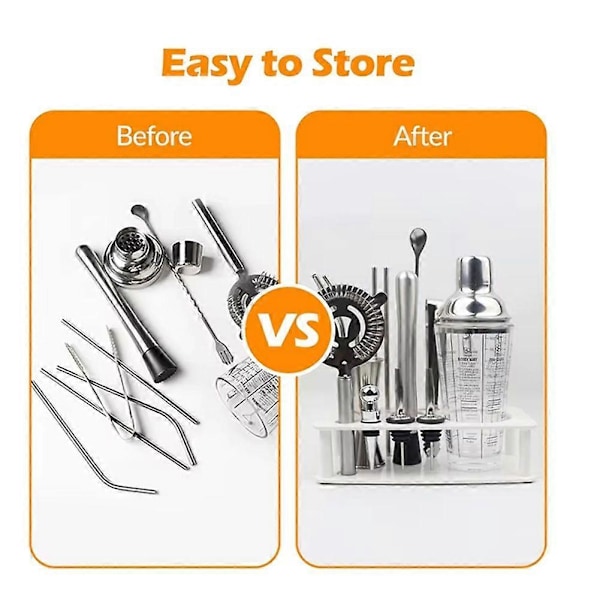 Beauty- Cocktail Shaker Set Ställ, Bartender Kit Förvaringshållare, Cocktail Bartending Set Ställ för C