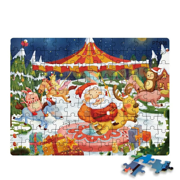 God Jul Present Baby Pussel Leksaker Tecknade Barnleksaker Montessori Tidig Pedagogisk Lek Nyårspresenter PT044