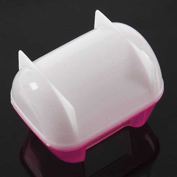 Rosa Vit Liten Hamster Bad Sandbur Husdjur Badrum 10 x 7 x 7cm