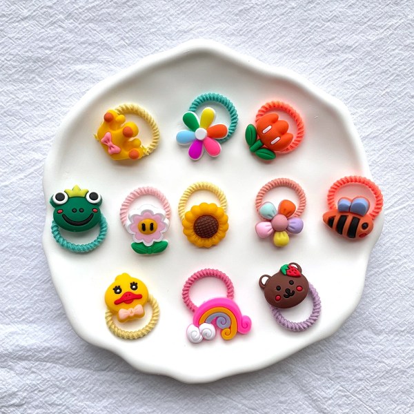 40/50/60 stk./parti Barne Hårpynt Tegneserie Elastiske Hårbånd Baby Hodebånd Små Søte Dyr Jenter Hodeplagg 50PCS-S
