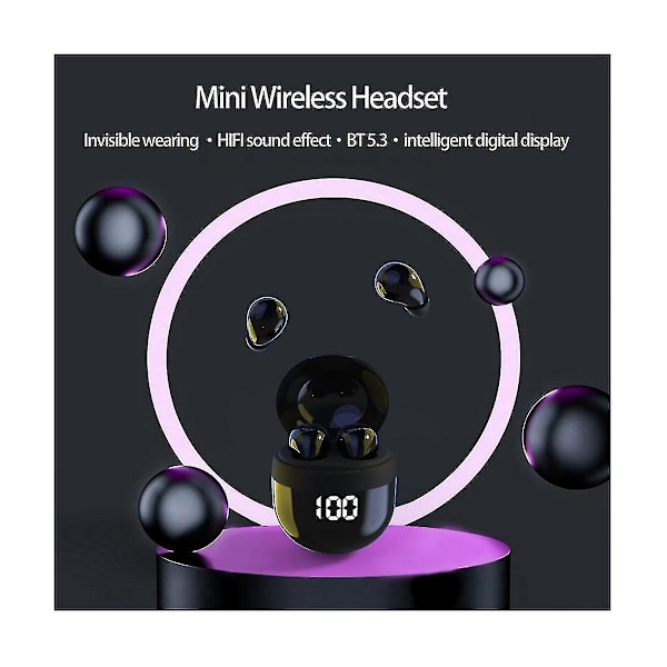 Superbass Hörlurar Tws Trådlöst Bluetooth Headset Med Mikrofon Smart Touch Hörlurar Brusreducerande Öronsnäckor Osynliga