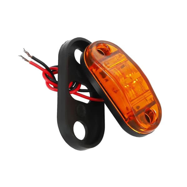 10 stk. Amber 2 Led Oval Klaring Tilhenger Bil Side Marker Baklykt