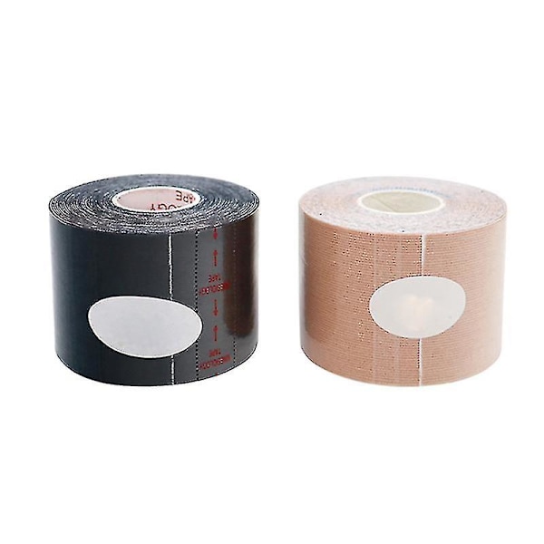 1 Rulle Brösttejp Andningsbar Självhäftande Brösttejp För Axelbandslös Look Och Bröstlyft Black 10cm