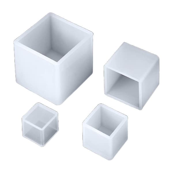 4 stk. DIY Håndværk Lysform Terning Krystal Smykker Vedhæng Støbning UV Epoxy Form