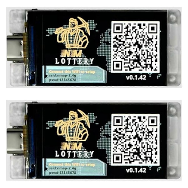 2 Sæt Nerd Miner V2 ESP32 Crypto Solo Lotteri 117KH/S Master T190 Vind BTC med Lavt Strømforbrug