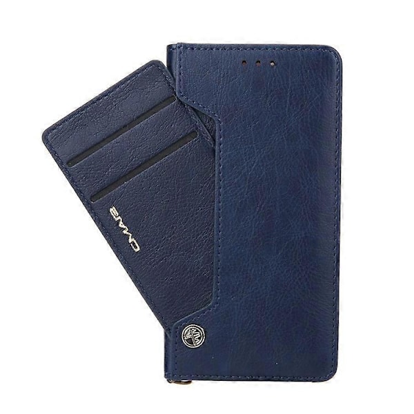 CMAI2 PU Läder Kortfack Plånbok Telefonfodral Kompatibelt För iPhone 12/12 Pro Blue