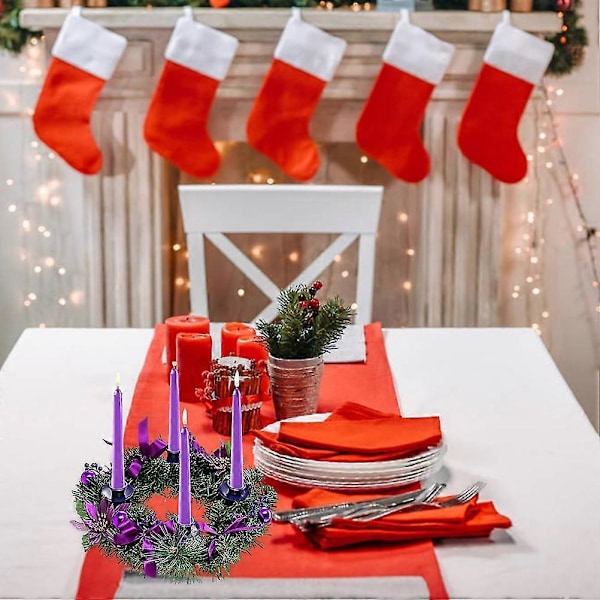 Advent Krans Lysestake for Juledekorasjoner - Holder 4 Lys
