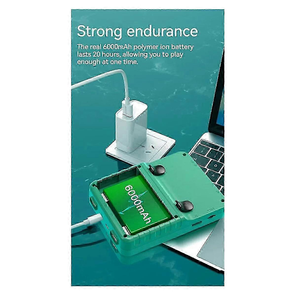 X9 Håndholdt Spillekonsol 3,5 Tommer 10000 Spil Dobbelte Spillere 6000mah Med Powerbank Funktion Til 11 Simulatorer C