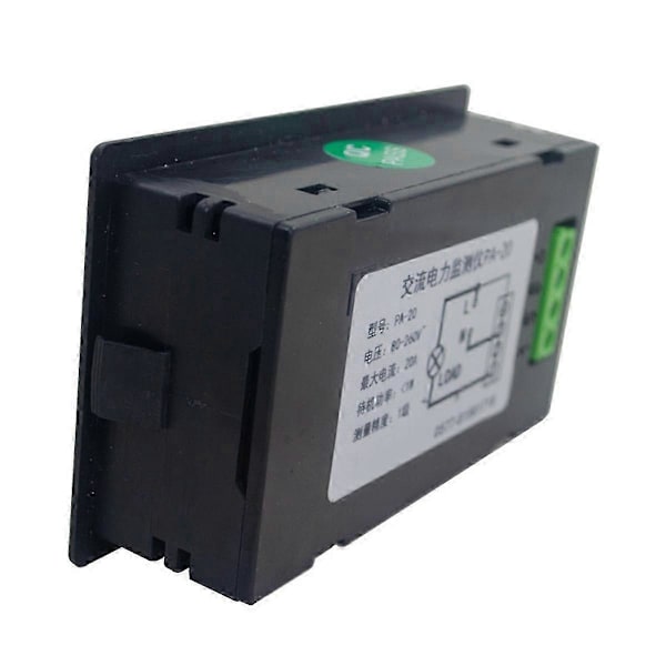 4400W Voltmeter Amperemeter AC 20A Effekt Elmätare HD Digital Display Spännings- och Strömmätare