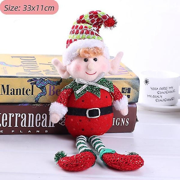 Nyår Jul Tomtedocka Barn Present Julgransdekor Plysch Ängel Hänge Juldekor 2023 Navidad Heminredning QYgirl  B